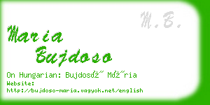 maria bujdoso business card